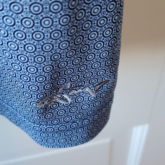 GREG NORMAN GOLF POLO SHIRT CONGRESSIONAL COUNTRY CLUB BLUE WHITE SIZE LARGE - Picture 3 of 8